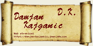 Damjan Kajganić vizit kartica